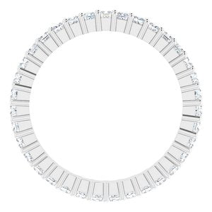 10K White Gold 3/4 CTW Natural Diamond Eternity Band Size 5.25
