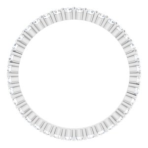 14K White Gold 1/2 CTW Lab-Grown Diamond Eternity Band Size 6.5