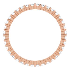 14K Rose Gold 1/2 CTW Lab-Grown Diamond Eternity Band Size 6.5