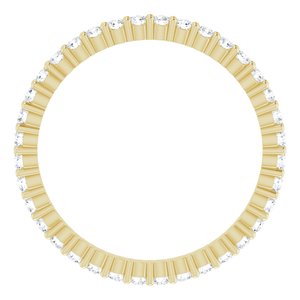 10K Yellow Gold 1/2 CTW Natural Diamond Eternity Band Size 6.5