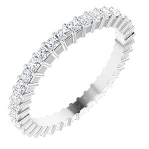 14K White Gold 3/4 CTW Lab-Grown Diamond Eternity Band Size 6