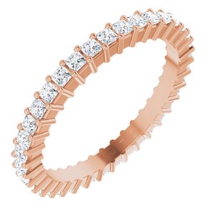 10K Rose Gold 3/4 CTW Natural Diamond Eternity Band Size 6