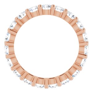10K Rose Gold 2 1/4 CTW Natural Diamond Eternity Band Size 6.5