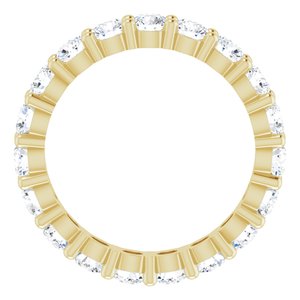 10K Yellow Gold 2 1/4 CTW Natural Diamond Eternity Band Size 6.5