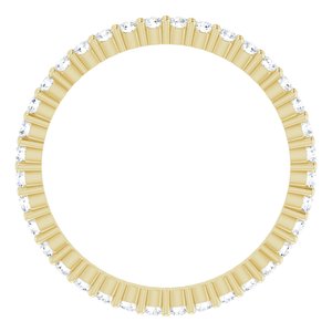 10K Yellow Gold 1/2 CTW Natural Diamond Eternity Band Size 6.25
