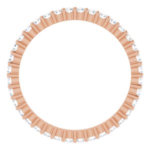 10K Rose Gold 1/2 CTW Natural Diamond Eternity Band Size 6.25