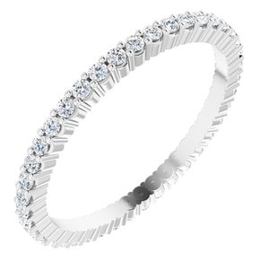 10K White Gold 1/3 CTW Lab-Grown Diamond Eternity Band Size 6.25