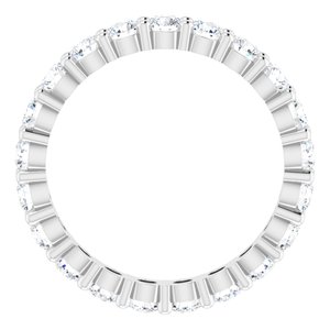 10K White Gold 1 1/2 CTW Lab-Grown Diamond Eternity Band Size 6.25