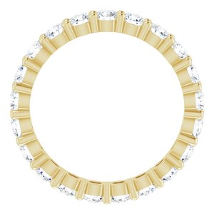 10K Yellow Gold 1 1/2 CTW Natural Diamond Eternity Band Size 6.25