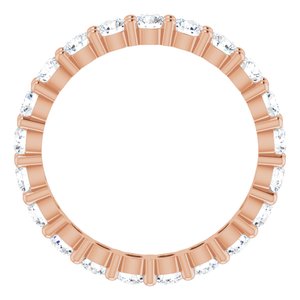 10K Rose Gold 1 1/2 CTW Natural Diamond Eternity Band Size 6.25