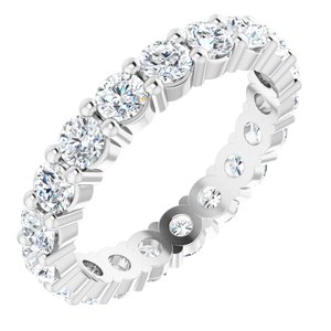 10K White Gold 1 3/4 CTW Natural Diamond Eternity Band Size 6.25