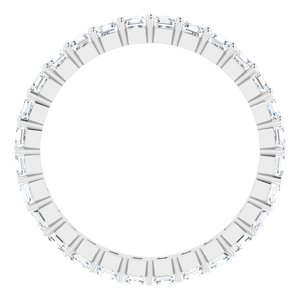14K White Gold 1 3/8 CTW Lab-Grown Diamond Eternity Band Size 6.5