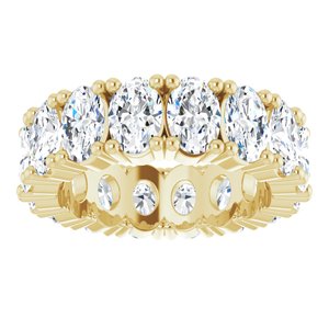 14K Yellow Gold 6 CTW Natural Diamond Eternity Band Size 6.5