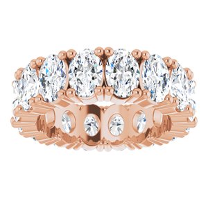 10K Rose Gold 5 9/10 CTW Lab-Grown Diamond Eternity Band Size 6.5