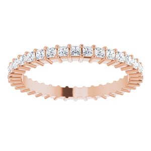 10K Rose Gold 3/4 CTW Natural Diamond Eternity Band Size 6.5