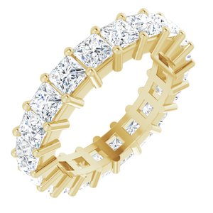 10K Yellow Gold 4 CTW Lab-Grown Diamond Eternity Band Size 6.5