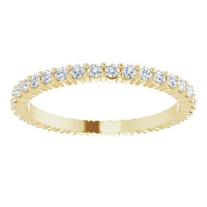 10K Yellow Gold 1/2 CTW Natural Diamond Eternity Band Size 6.25