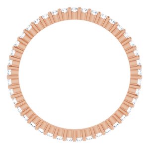 10K Rose Gold 1/3 CTW Natural Diamond Eternity Band Size 6.25