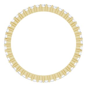 10K Yellow Gold 1/3 CTW Lab-Grown Diamond Eternity Band Size 6.25