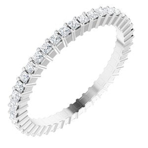 10K White Gold 1/2 CTW Lab-Grown Diamond Eternity Band Size 6.25