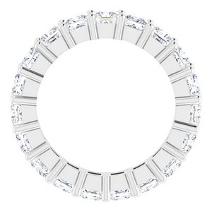 10K White Gold 3 3/4 CTW Natural Diamond Eternity Band Size 6.25