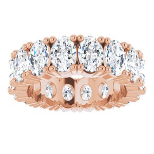 14K Rose Gold 6 3/8 CTW Lab-Grown Diamond Eternity Band Size 6.25