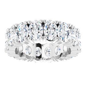 10K White Gold 5 9/10 CTW Natural Diamond Eternity Band Size 6.25