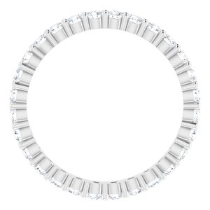 10K White Gold 3/4 CTW Lab-Grown Diamond Eternity Band Size 6.5