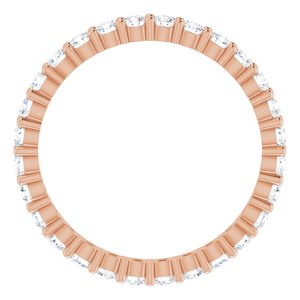 10K Rose Gold 3/4 CTW Lab-Grown Diamond Eternity Band Size 6.5
