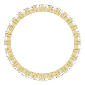 10K Yellow Gold 3/4 CTW Lab-Grown Diamond Eternity Band Size 6.5