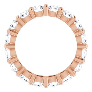 10K Rose Gold 3 7/8 CTW Natural Diamond Eternity Band Size 6.5