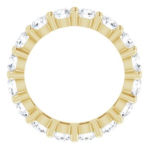 10K Yellow Gold 3 7/8 CTW Natural Diamond Eternity Band Size 6.5