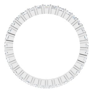10K White Gold 1 1/6 CTW Natural Diamond Eternity Band Size 6.5