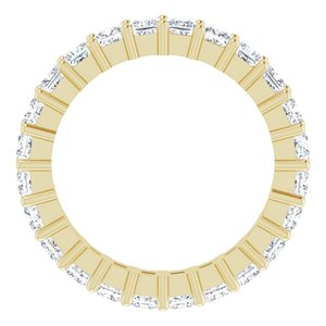 10K Yellow Gold 2 1/4 CTW Natural Diamond Eternity Band Size 6.25