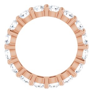 10K Rose Gold 3 7/8 CTW Natural Diamond Eternity Band Size 6.25