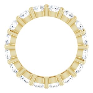10K Yellow Gold 3 7/8 CTW Natural Diamond Eternity Band Size 6.25