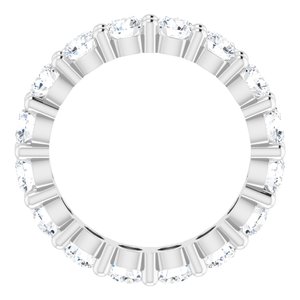 10K White Gold 3 7/8 CTW Natural Diamond Eternity Band Size 6.25