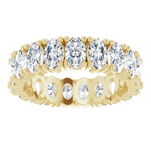 10K Yellow Gold 4 9/10 CTW Natural Diamond Eternity Band Size 6.25