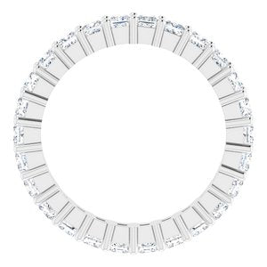 10K White Gold 1 7/8 CTW Natural Diamond Eternity Band Size 6