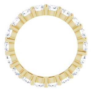 10K Yellow Gold 2 3/4 CTW Natural Diamond Eternity Band Size 6.5