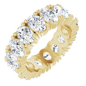 10K Yellow Gold 5 9/10 CTW Natural Diamond Eternity Band Size 6.5