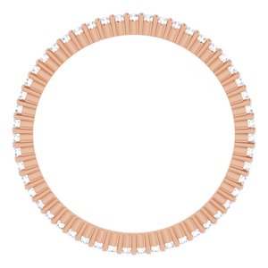 10K Rose Gold 1/5 CTW Natural Diamond Eternity Band Size 6.25
