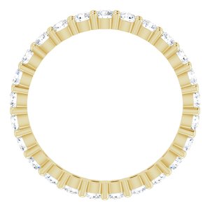 10K Yellow Gold 1 CTW Lab-Grown Diamond Eternity Band Size 6.25