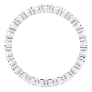 10K White Gold 1 CTW Lab-Grown Diamond Eternity Band Size 6.25