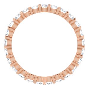 10K Rose Gold 1 CTW Natural Diamond Eternity Band Size 6.25