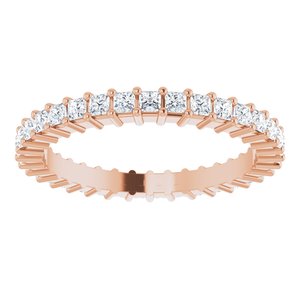 10K Rose Gold 3/4 CTW Natural Diamond Eternity Band Size 5.25