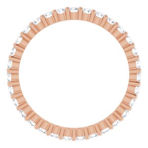 10K Rose Gold 5/8 CTW Lab-Grown Diamond Eternity Band Size 6.25