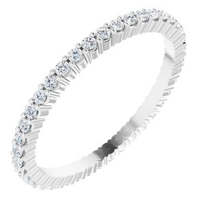 10K White Gold 1/3 CTW Lab-Grown Diamond Eternity Band Size 6.5