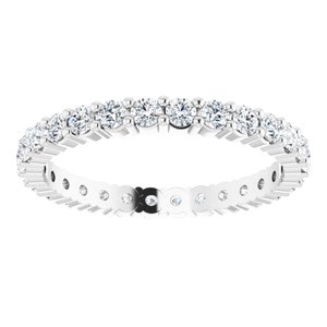 10K White Gold 3/4 CTW Lab-Grown Diamond Eternity Band Size 6.5