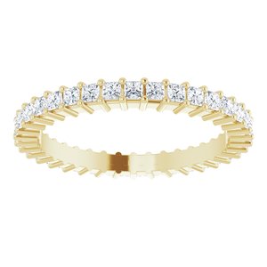 14K Yellow Gold 9/10 CTW Natural Diamond Eternity Band Size 6